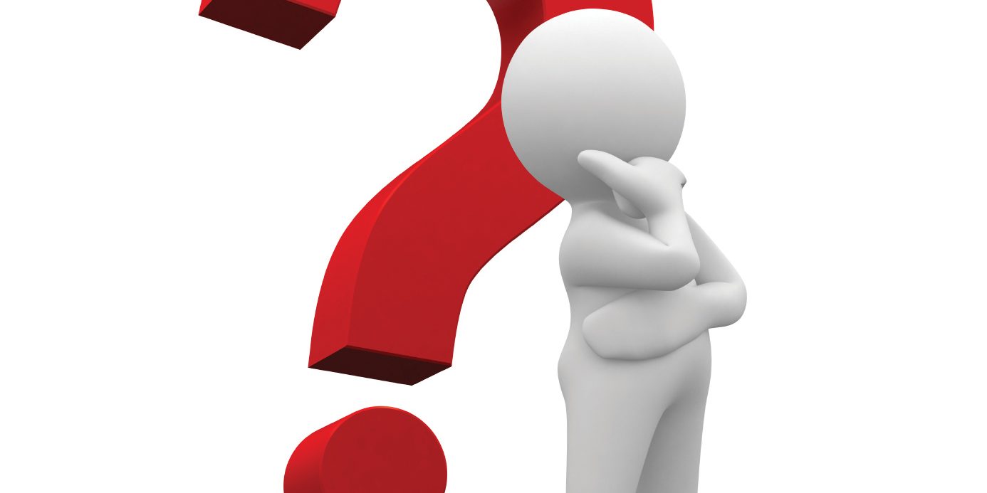 3d human with a red question mark